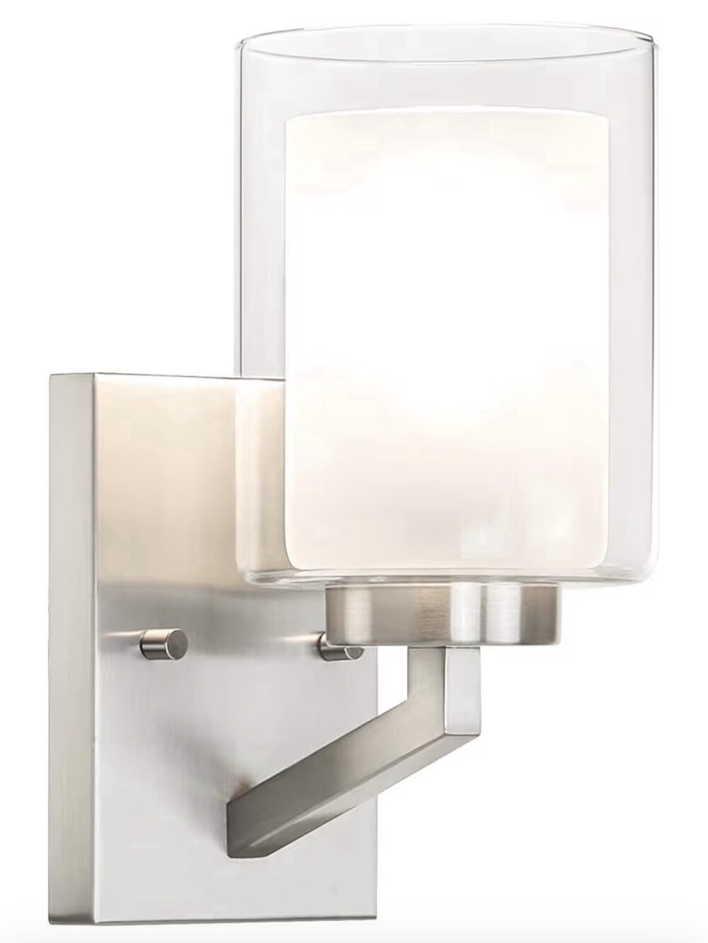 XiNBEi Lighting Brushed Nickel Wall Sconce, Bathroom Sconces Wall Lighting 1